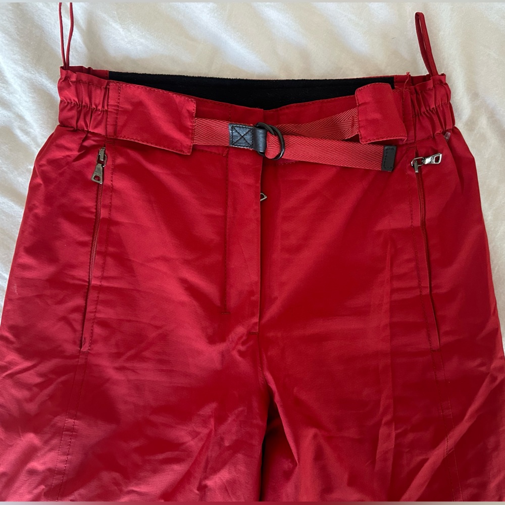 Prada red ski snow pants